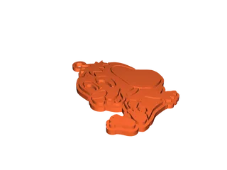 everyday 3D models-desktop gadget STL_Dog keychain