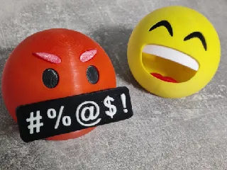 everyday 3D models-desktop gadget STL_Face With Symbols on Mouth