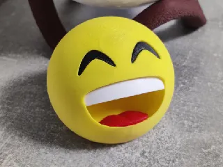 everyday 3D models-desktop gadget STL_Grinning Face with Smiling Eyes