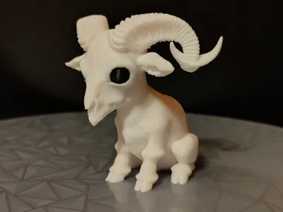 tabletop game accessories-custom dice STL_Skull Goat