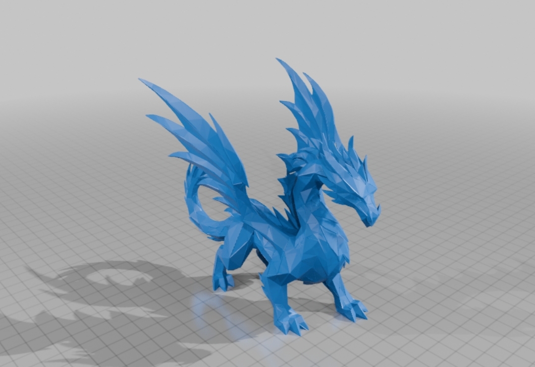 artistic statue STL-digital art figurines_3D dragon model