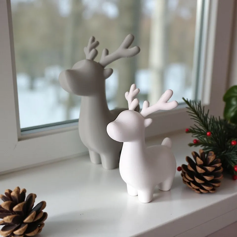 artistic statue STL-digital art figurines_RAINDEERS