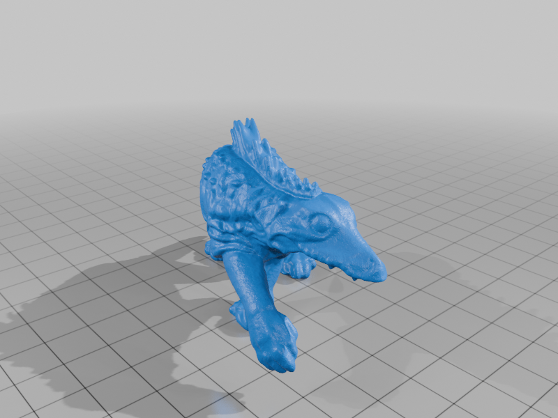 superhero STL files-collectible 3D figurines_Beaked Raptor Creature Miniature Descriptive