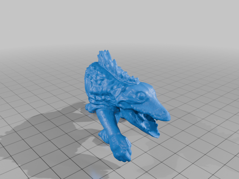 superhero STL files-collectible 3D figurines_Beaked Raptor Creature Miniature Descriptive