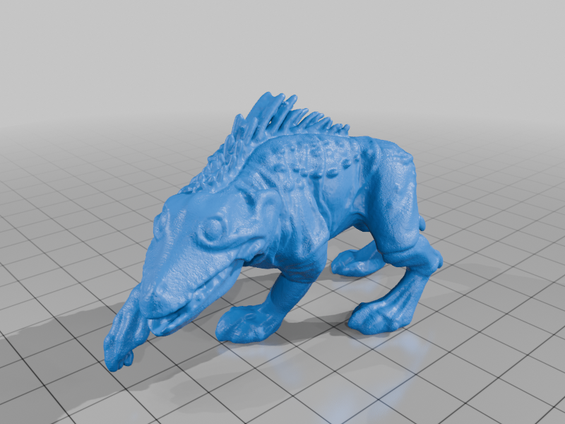 superhero STL files-collectible 3D figurines_Beaked Raptor Creature Miniature Descriptive