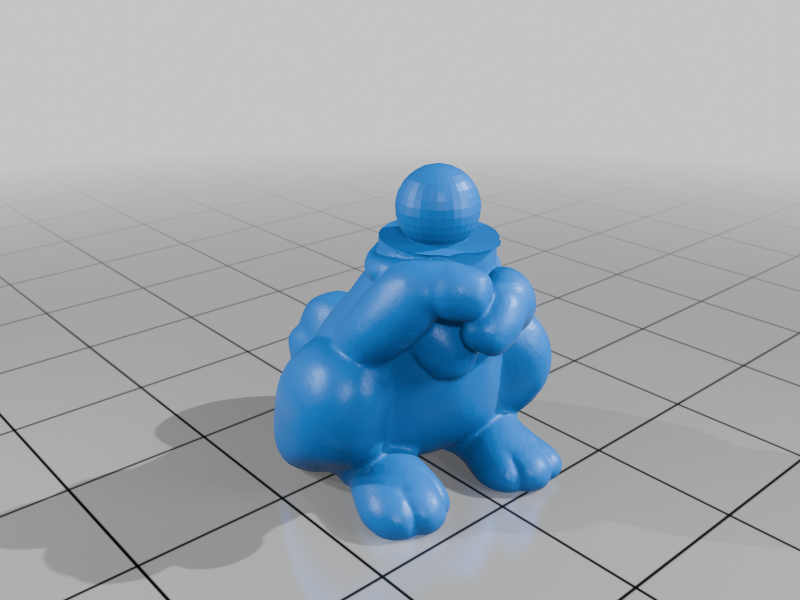 superhero STL files-collectible 3D figurines_LPS Bunny with Bobble Head Mechanism