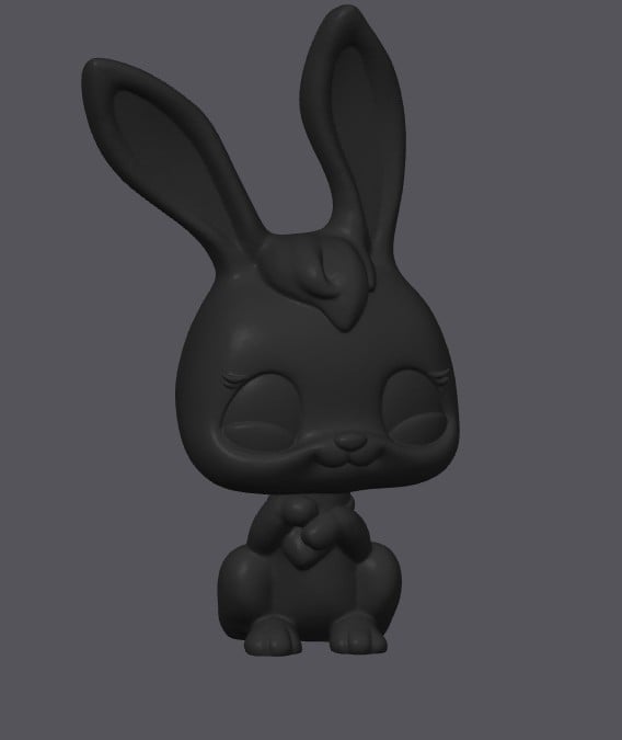 superhero STL files-collectible 3D figurines_LPS Bunny with Bobble Head Mechanism