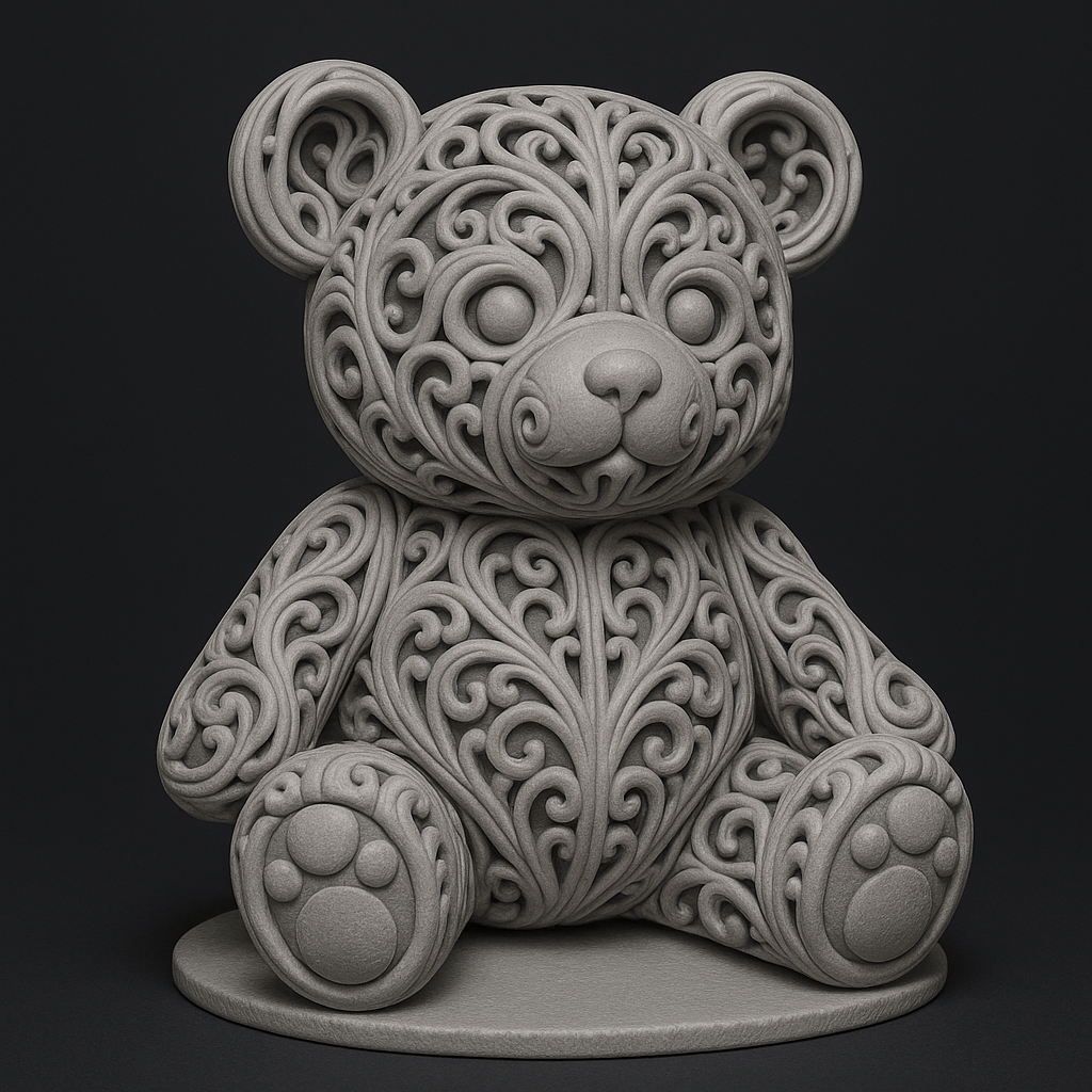 custom logo STL-embossed 3D sign designs_3dprinter-Teddy