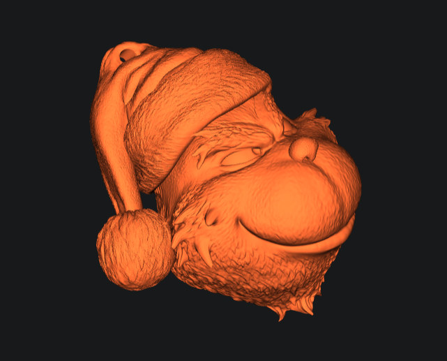 artistic statue STL-digital art figurines_Christmas Santa Claus 3D STL Model