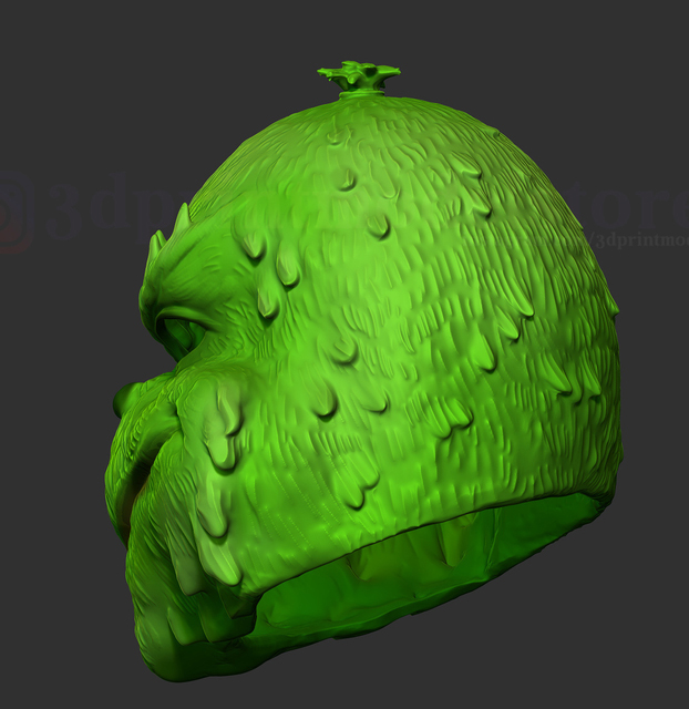 cosplay mask STL-wearable mask 3D print_The Grinch Mask Christmas