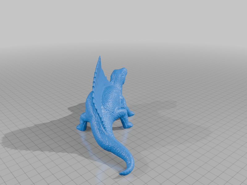 modular toy parts-interlocking 3D models_Dimetrodon Figurine / Prehistoric Reptile Model