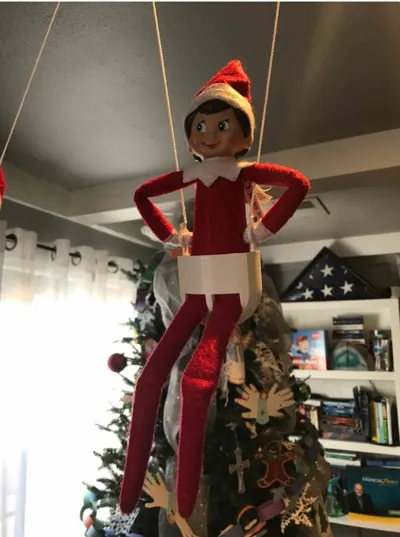 custom logo STL-embossed 3D sign designs_Elf-on-the-Shelf Candy Cane Holder – 3D Print Mode