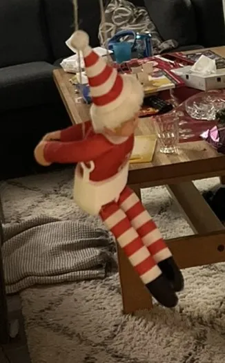 custom logo STL-embossed 3D sign designs_Elf-on-the-Shelf Candy Cane Holder – 3D Print Mode