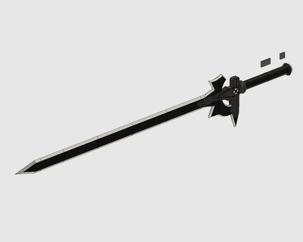 garden toy STL-flying toy 3D model_Elucidator Sword from Sword Art Online