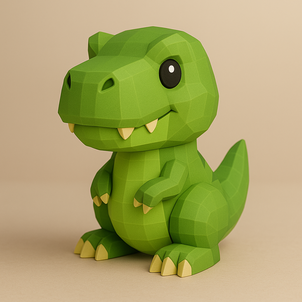 superhero STL files-collectible 3D figurines_Mini T-Rex 3D Printable Figure