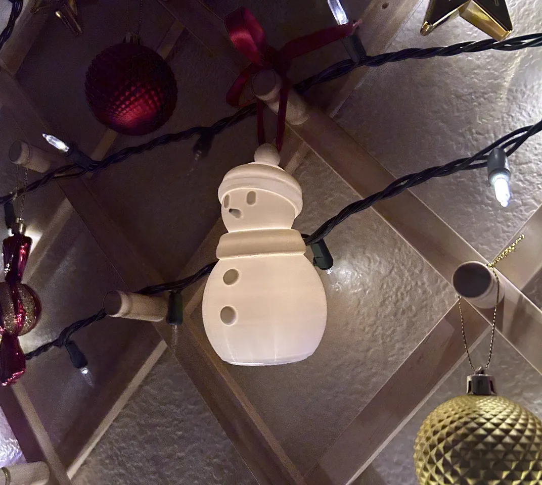 3D printed wall decor-hanging 3D art designs_Snowman