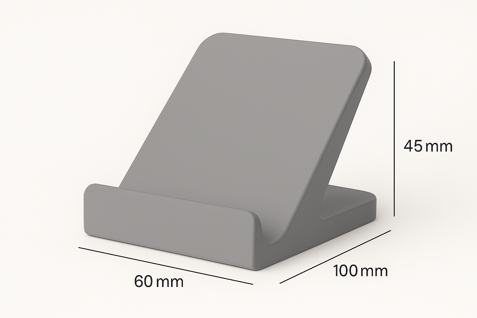 smartphone stand STL-tablet holder 3D model_Minimalist desk stand for phones and tablets