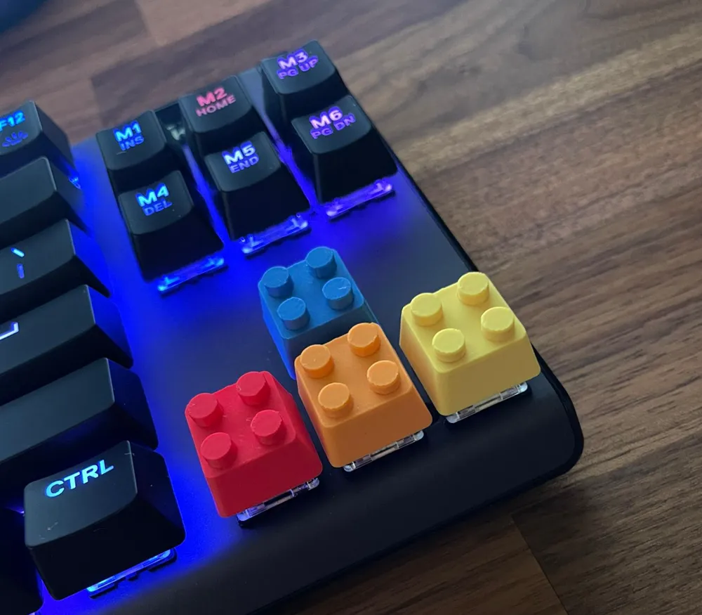 functional 3D components-engineering 3D print models_Brick Pattern 3D Keycap Design