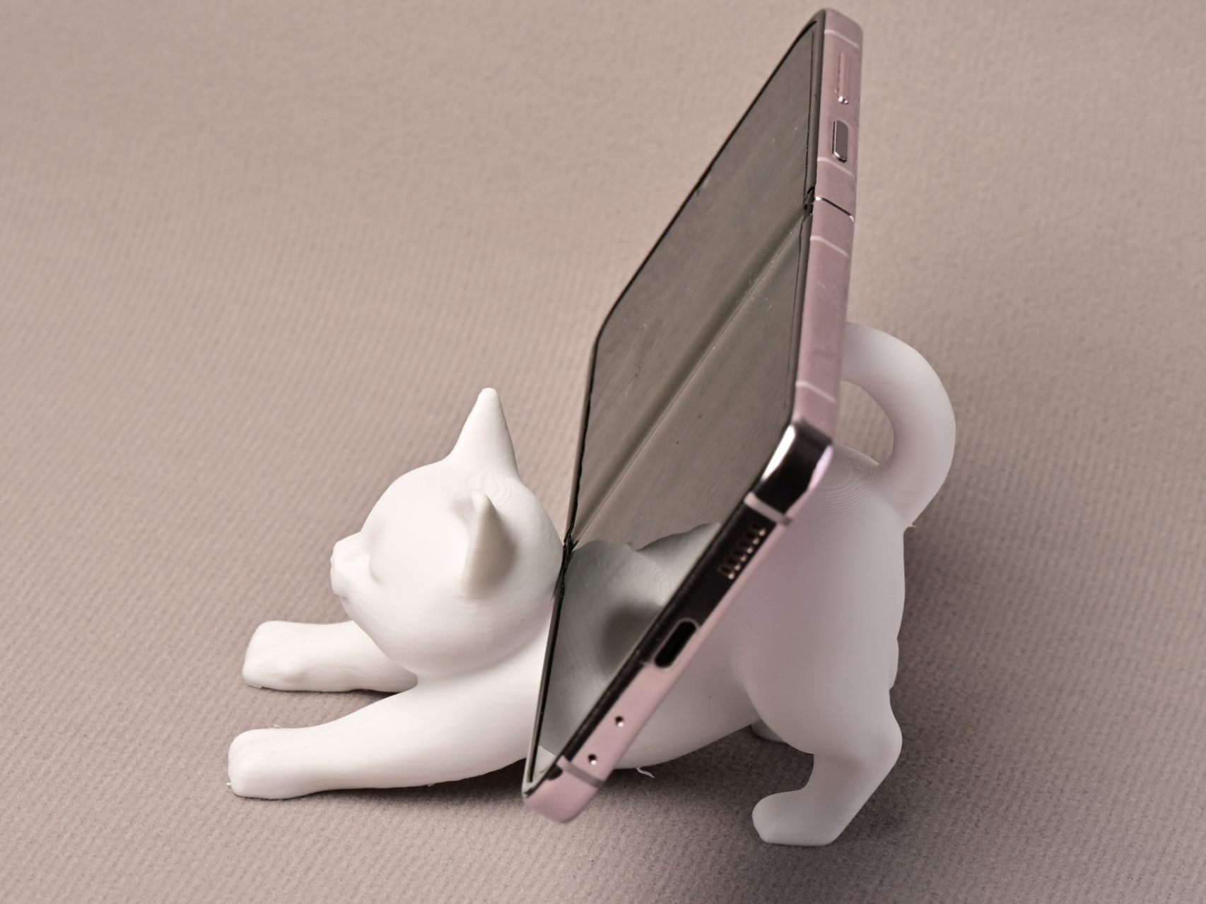 smartphone stand STL-tablet holder 3D model_cat phone stand