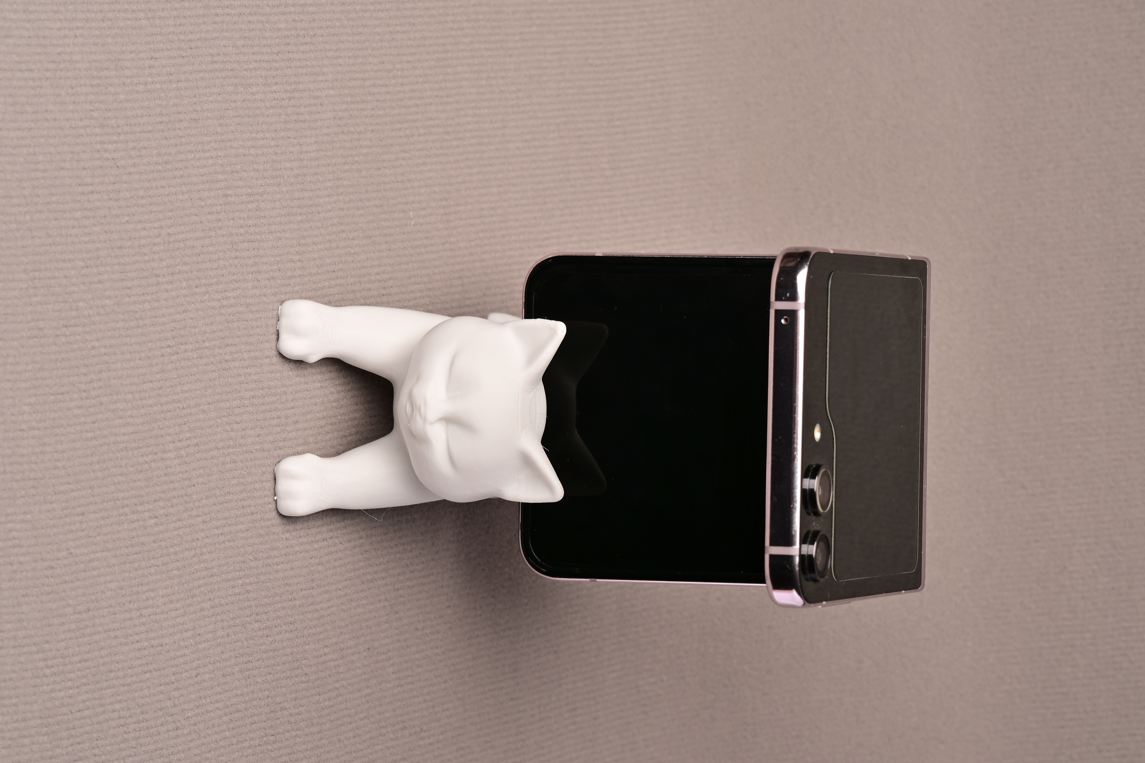 smartphone stand STL-tablet holder 3D model_cat phone stand