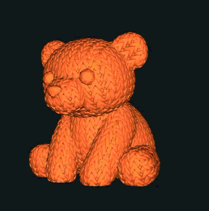 artistic statue STL-digital art figurines_Knitted Polar Bear – Cute 3D Printable Plush-Style