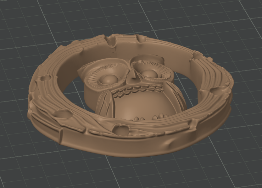 artistic statue STL-digital art figurines_owl