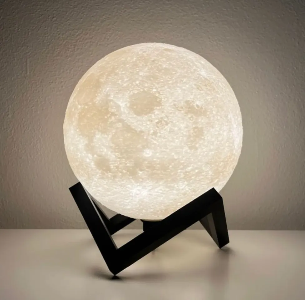 everyday 3D models-desktop gadget STL_Printable Moon Lamp – 3D STL Model for Home Decor