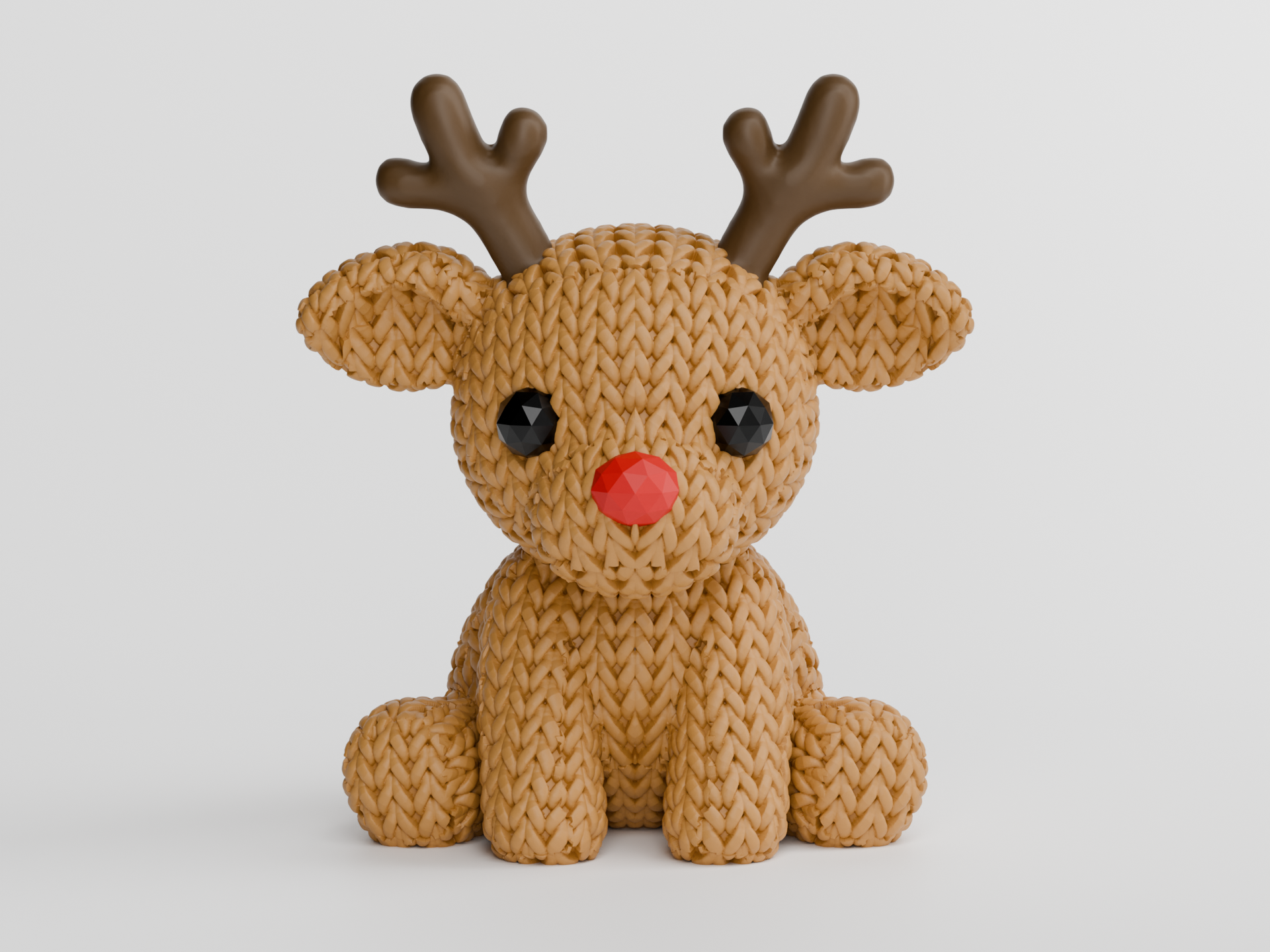 modular toy parts-interlocking 3D models_Knitted Reindeer