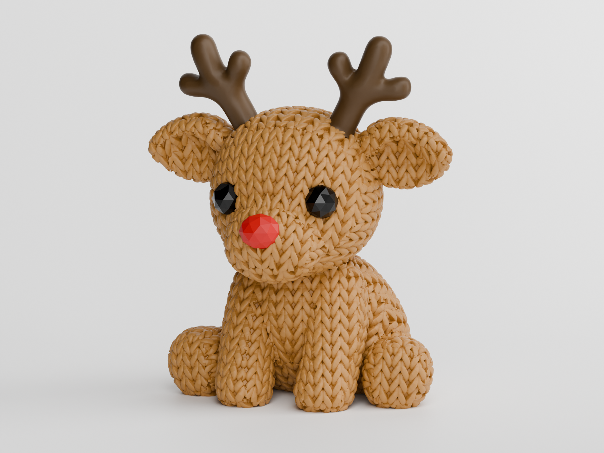 modular toy parts-interlocking 3D models_Knitted Reindeer