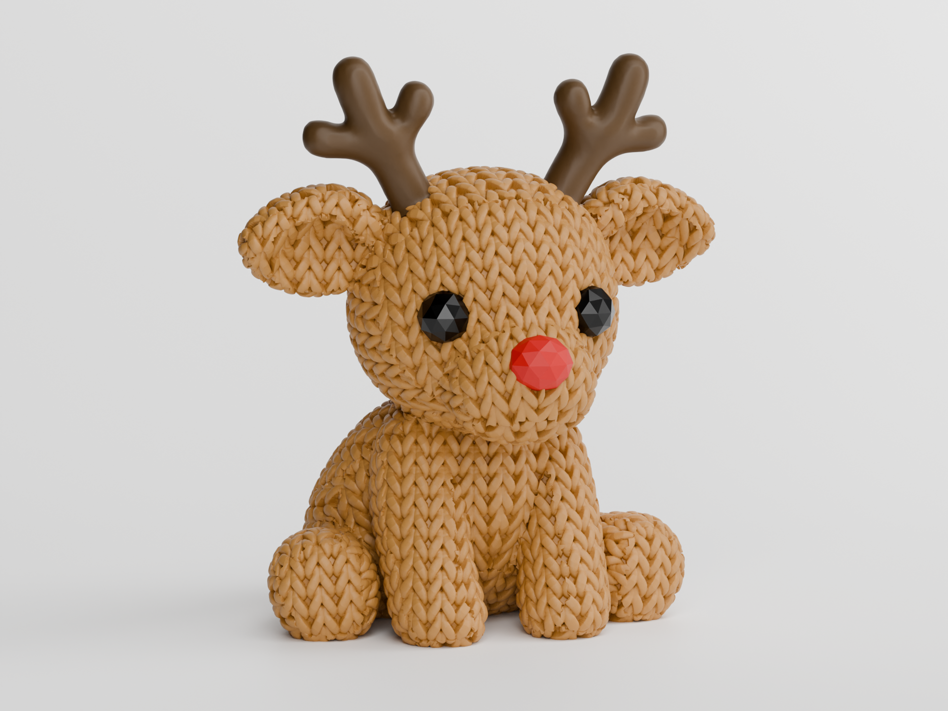 modular toy parts-interlocking 3D models_Knitted Reindeer