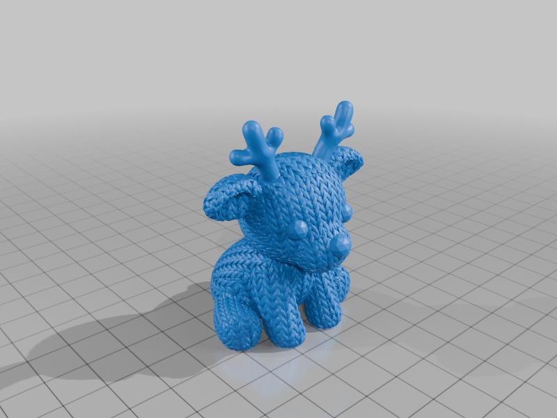 modular toy parts-interlocking 3D models_Knitted Reindeer