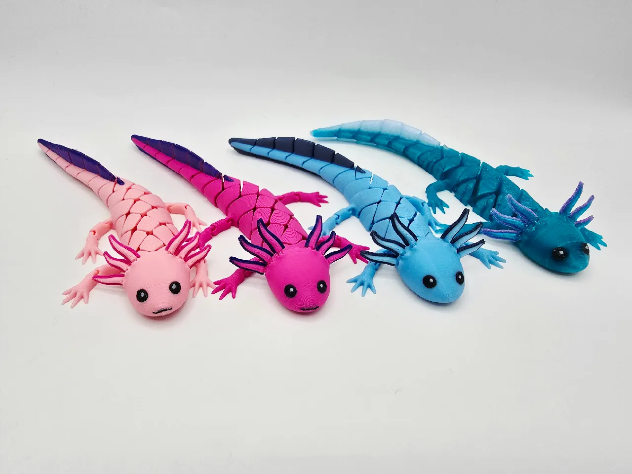 garden toy STL-flying toy 3D model_Flexi Hybrid Baby Axolotls