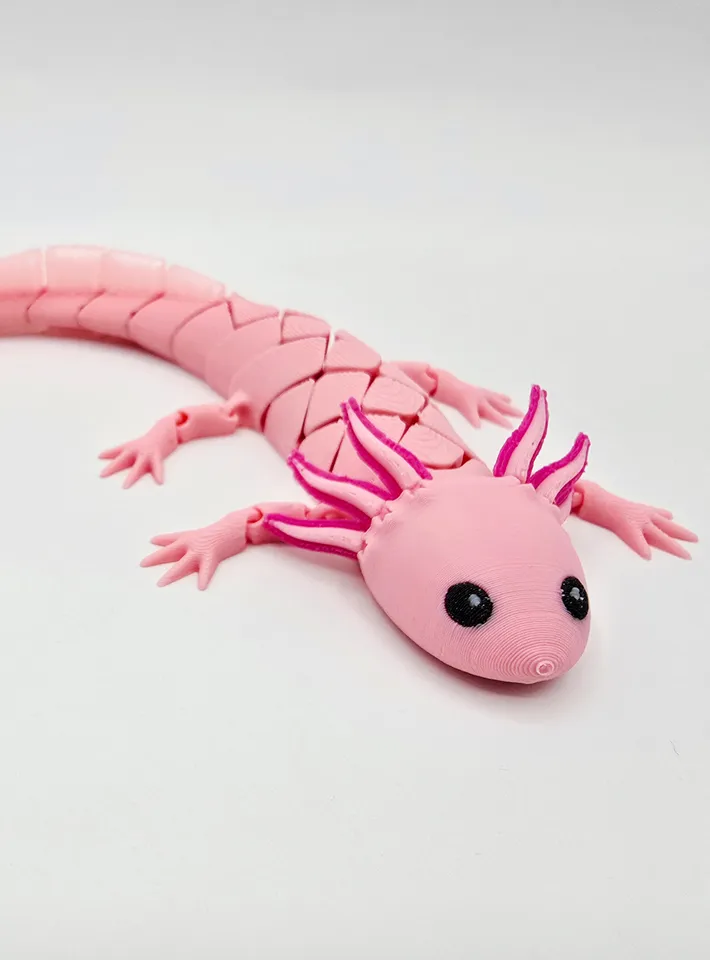 garden toy STL-flying toy 3D model_Flexi Hybrid Baby Axolotls