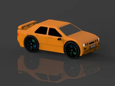custom automotive 3D models-3D printable vehicle accessories_Ford Sierra RS Cosworth - Low Poly 3D Model