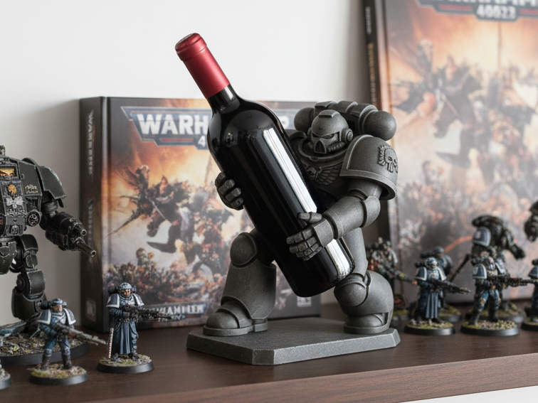 superhero STL files-collectible 3D figurines_Warhammer 40K Bottle Holder