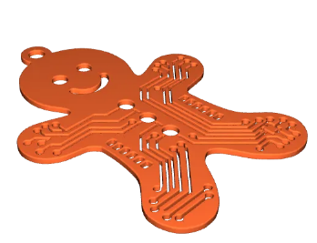 custom logo STL-embossed 3D sign designs_Cyber-Gingerbread Buddy Ornament