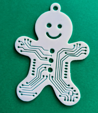 custom logo STL-embossed 3D sign designs_Cyber-Gingerbread Buddy Ornament