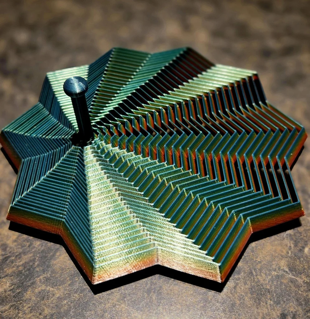 garden toy STL-flying toy 3D model_Fractal Fidget Star