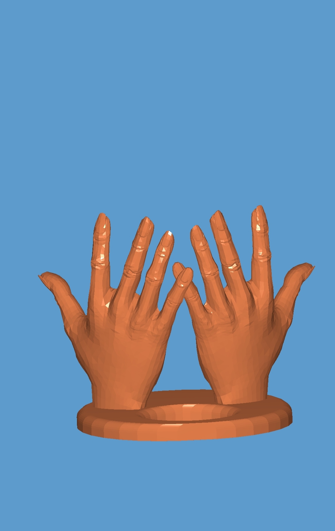 wearable gadgets STL-fantasy costume parts_Sculpted Hands Ring – 3D Printable Decorative STL