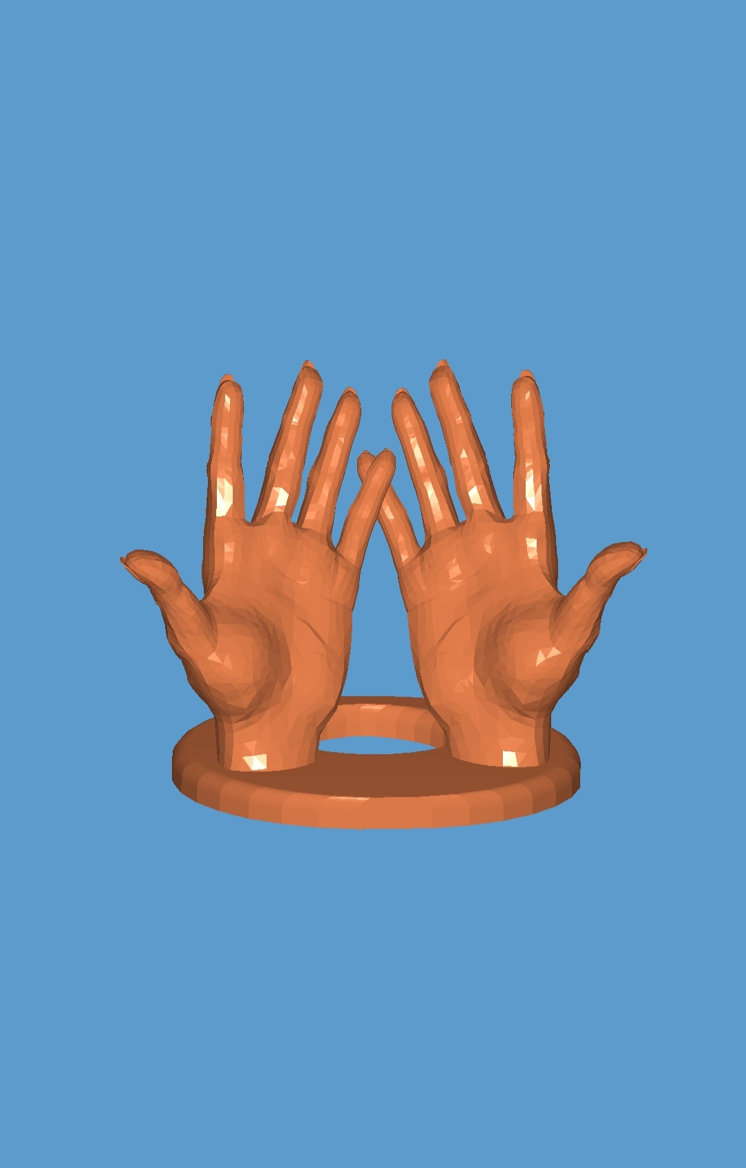 wearable gadgets STL-fantasy costume parts_Sculpted Hands Ring – 3D Printable Decorative STL