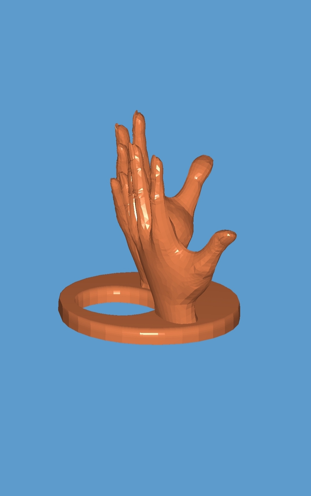wearable gadgets STL-fantasy costume parts_Sculpted Hands Ring – 3D Printable Decorative STL