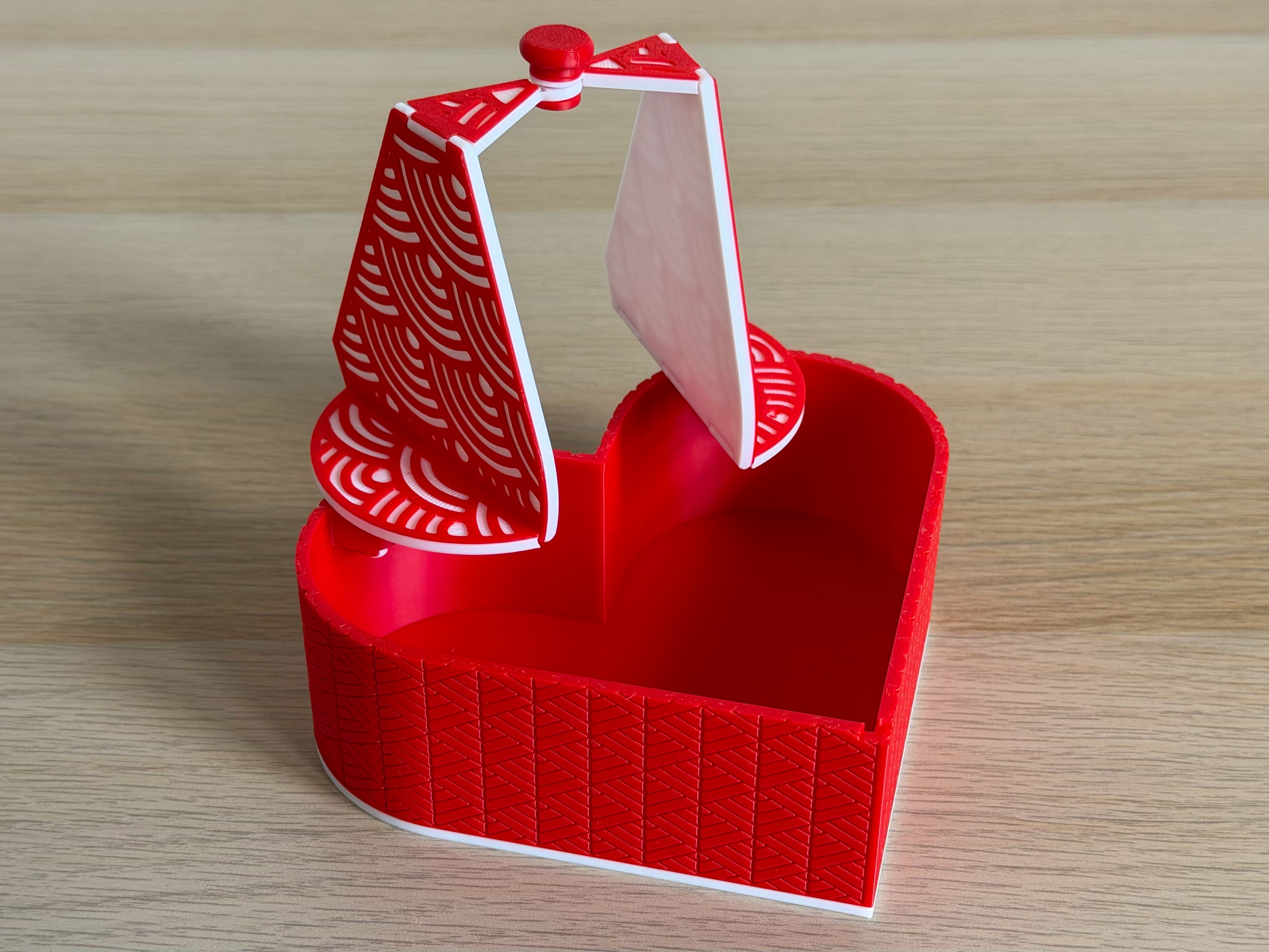 garden toy STL-flying toy 3D model_Origami Heart Box