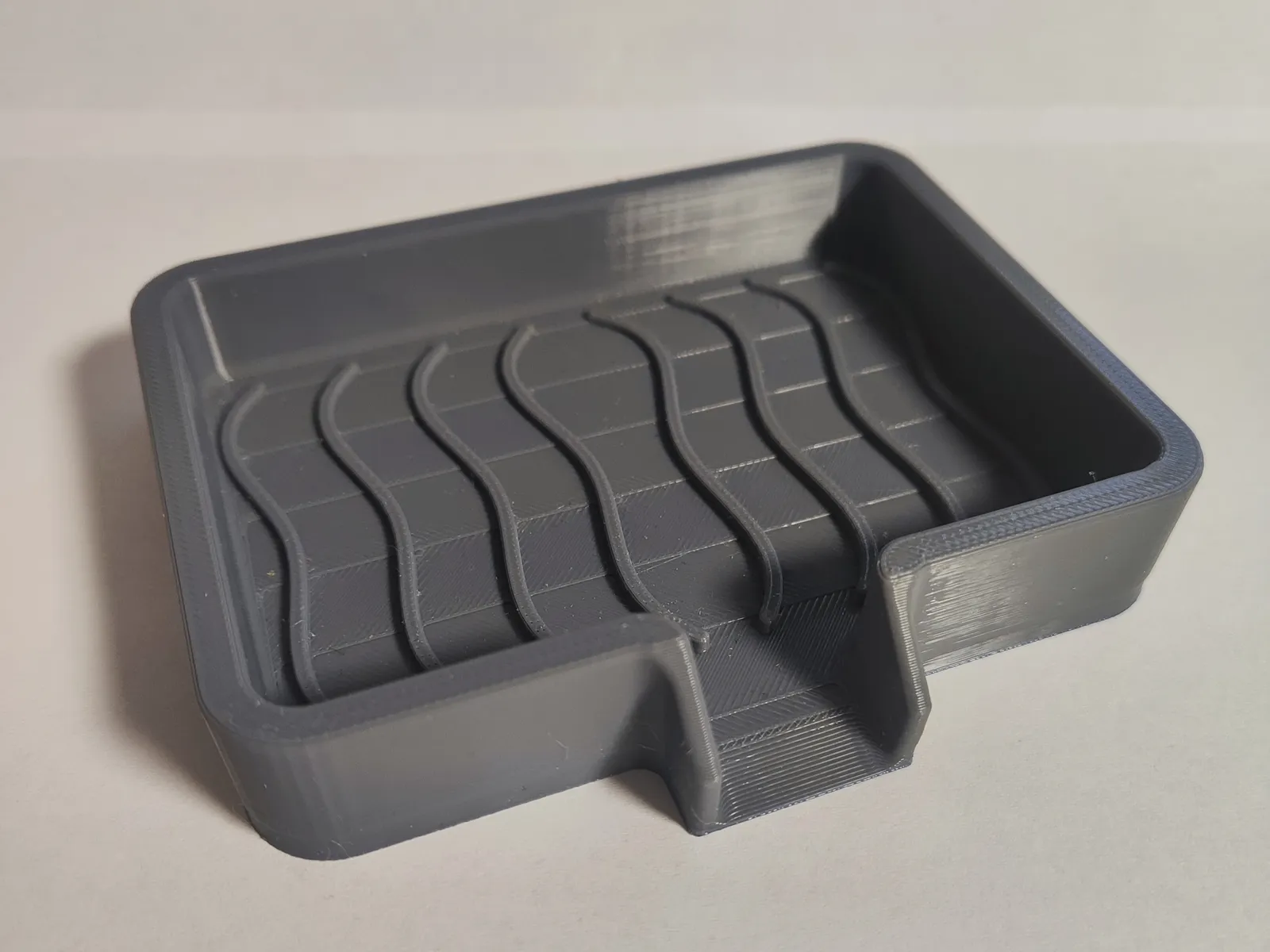 wearable gadgets STL-fantasy costume parts_Self-Draining Sponge Holder | Wave Drip Tray