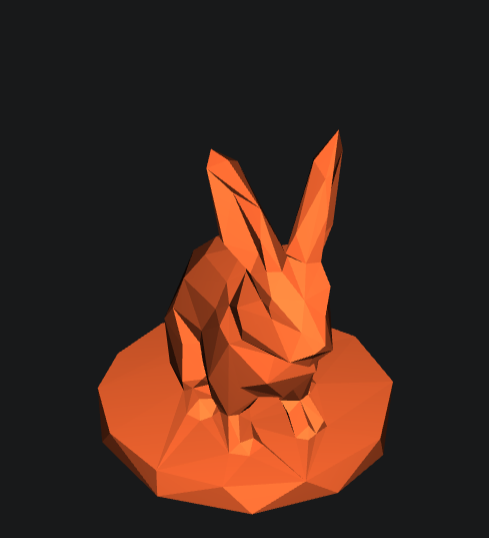artistic statue STL-digital art figurines_Low Poly Rabbit