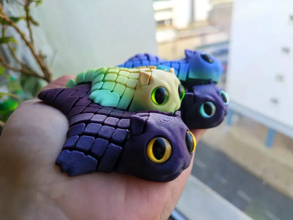 modular toy parts-interlocking 3D models_Cute Wiggly Kitty – Flexible Articulated Cat Toy S