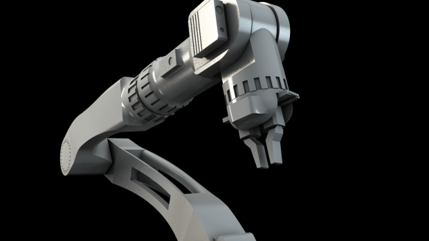 smartphone stand STL-tablet holder 3D model_Industrial Robot Arm 3D Model