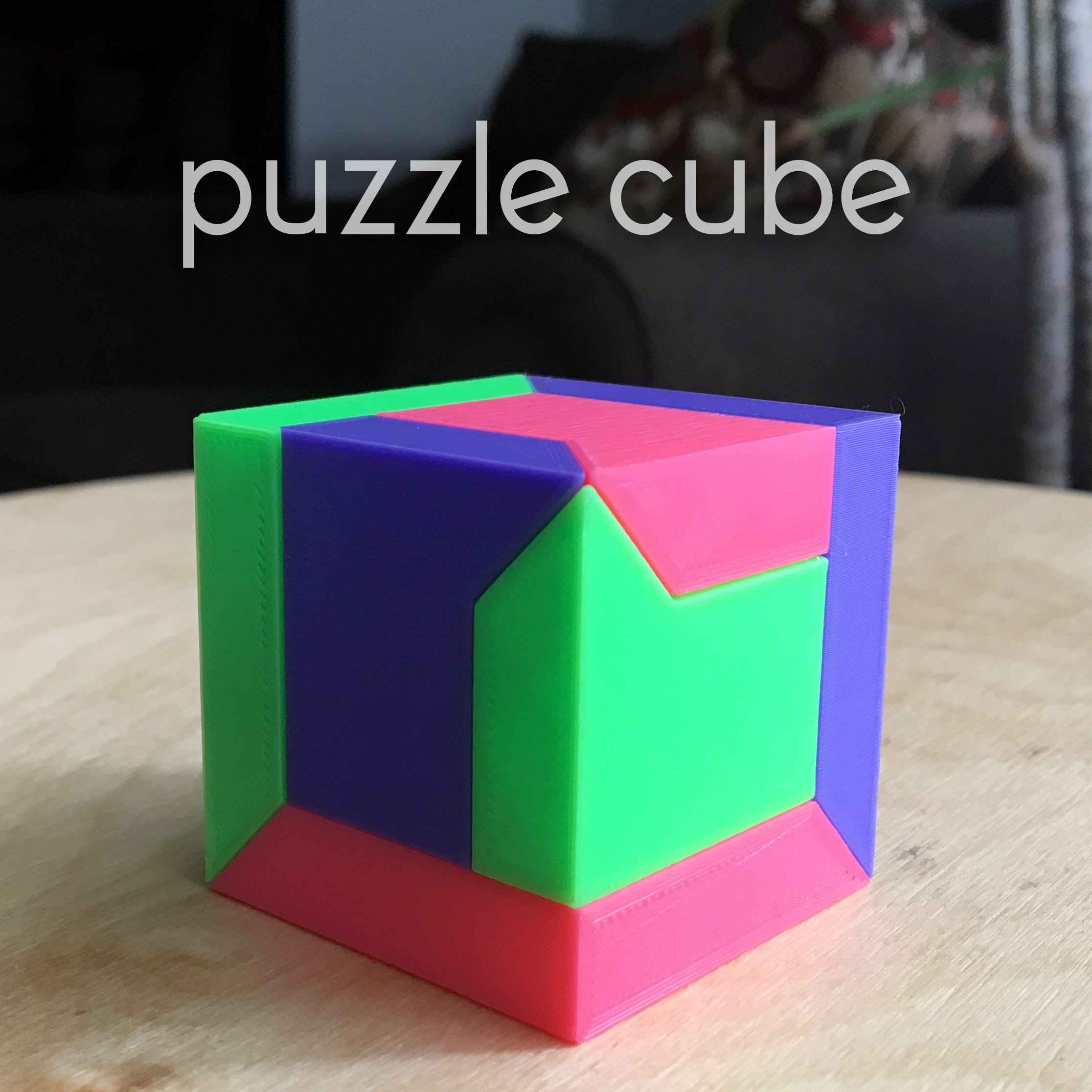 brain teaser 3D models-mechanical puzzle STL_Puzzle Cube (easy print no support)