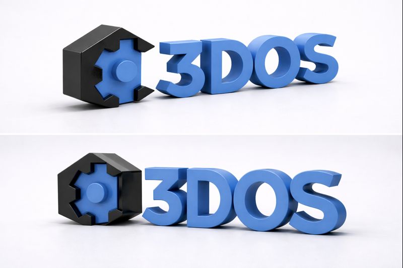 custom logo STL-embossed 3D sign designs_3DOS Logo 3D Printable Display Model