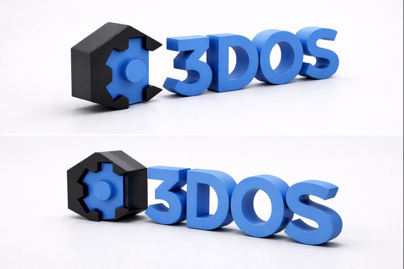 custom logo STL-embossed 3D sign designs_3DOS Logo 3D Printable Display Model