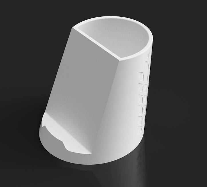 custom logo STL-embossed 3D sign designs_phone stand + pen holder